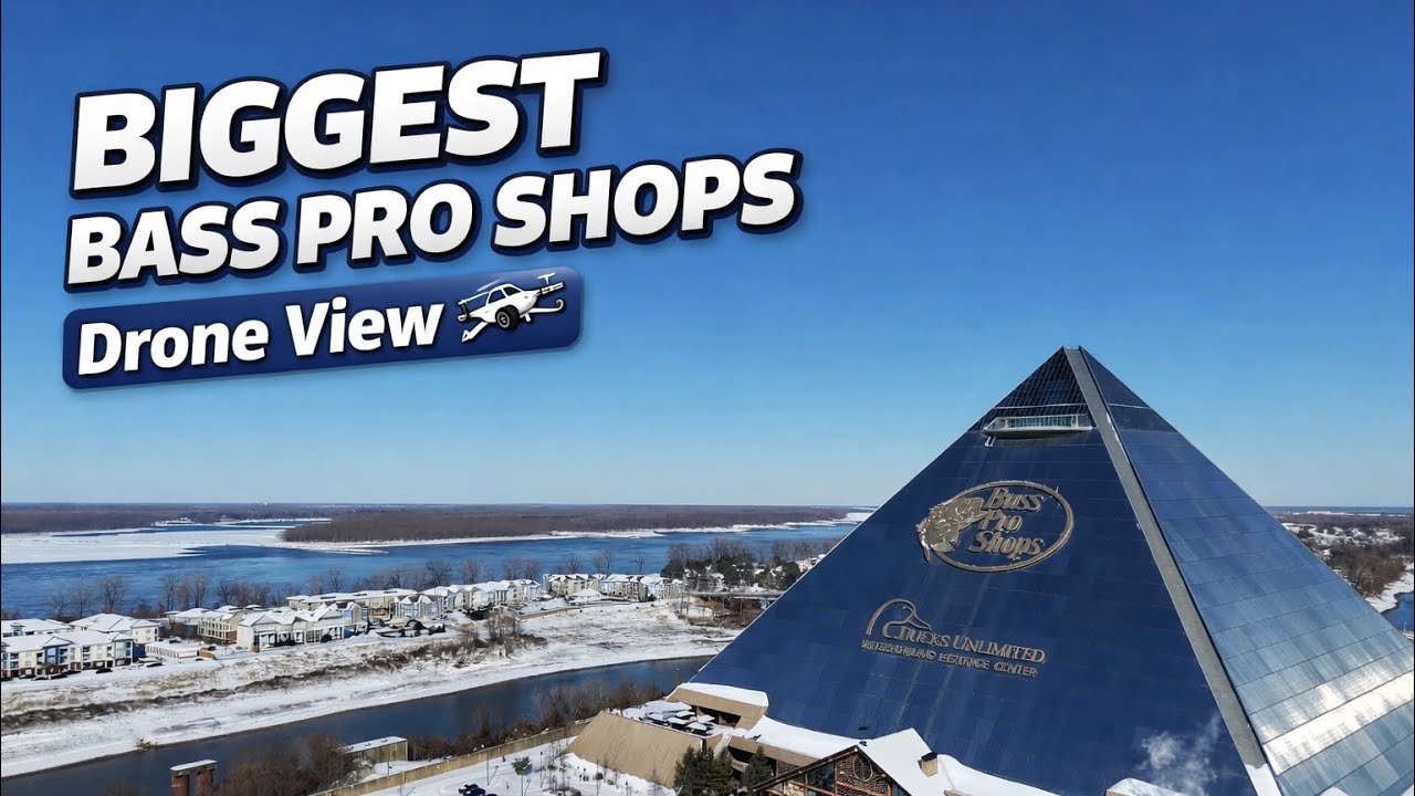 Drone View of the Biggest Bass Pro Shops 😳🚁