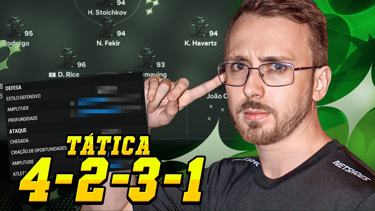 4-2-3-1 TÁTICA PERSONALIZADA + INSTRUÇÕES + JOGADORES  | EAFC 24