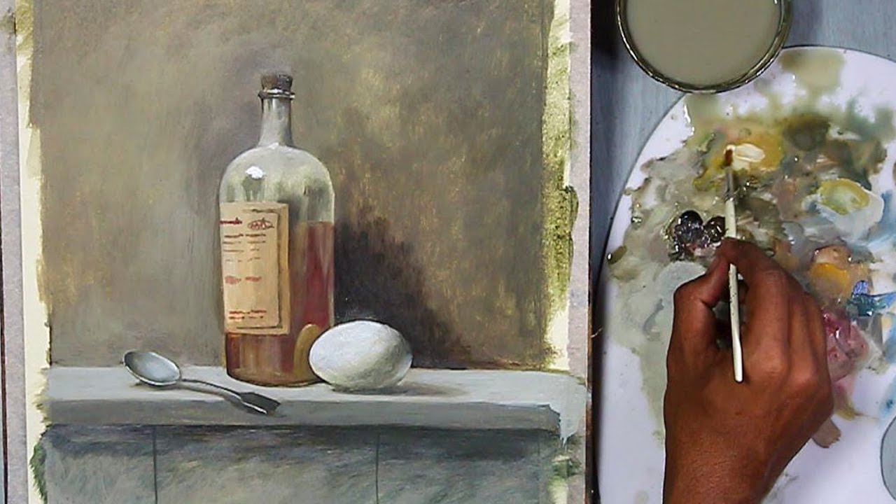 Realistic Still Life in Acrylic | step by step Painting-  Episode-3