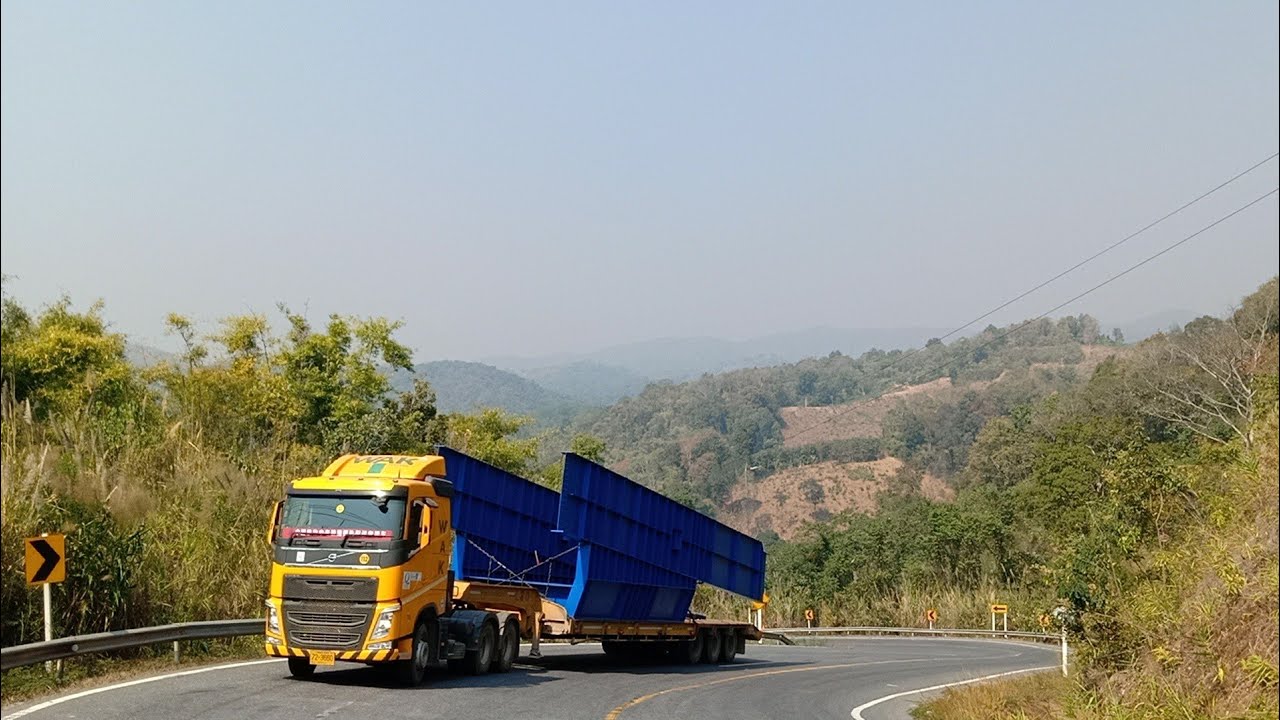 คลิปเด่น!!การเดินทางรถน้ำมันรถโครงสร้าง