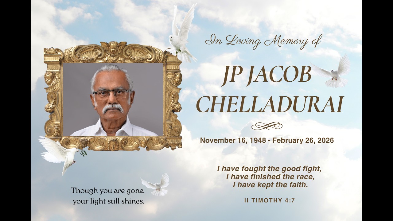 J P JACOB | funeral service | 27 2 26 | CSI CHRIST CHURCH SECRETARY
