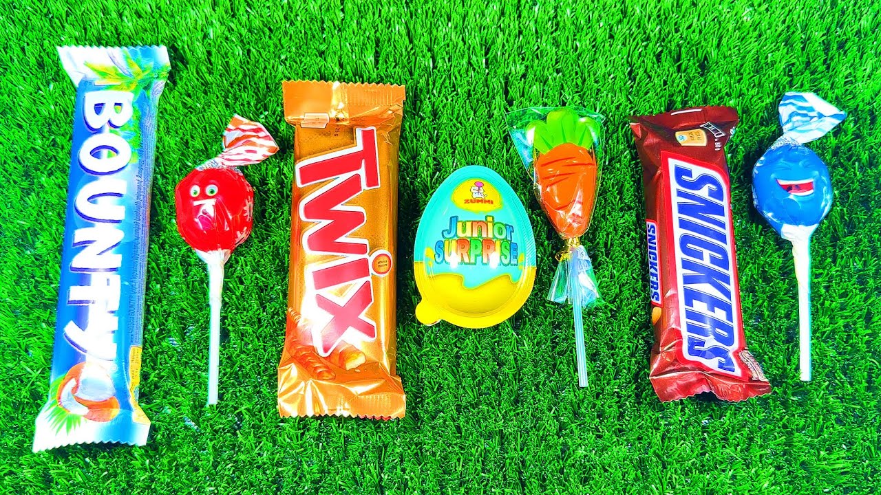ASMR Most Popular Candy 🍬 Rainbow Lollipops & Chocolate Unwrapping