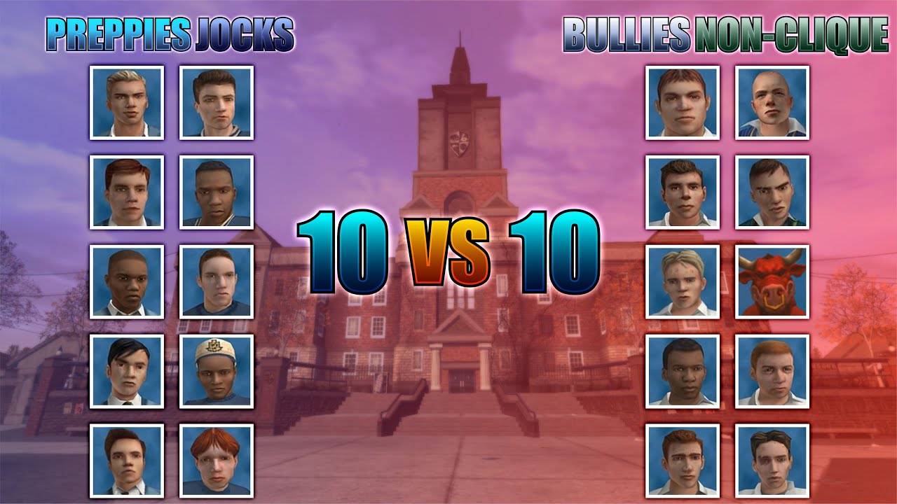 BULLY SE : Preppies & Jocks vs Bullies & Non-Clique REMATCH Full HD