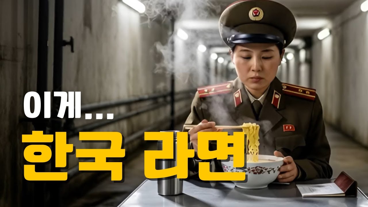 북한 여군, 처음 먹어본 한국 라면 ASMR 🍜｜숨소리까지 리얼한 먹방