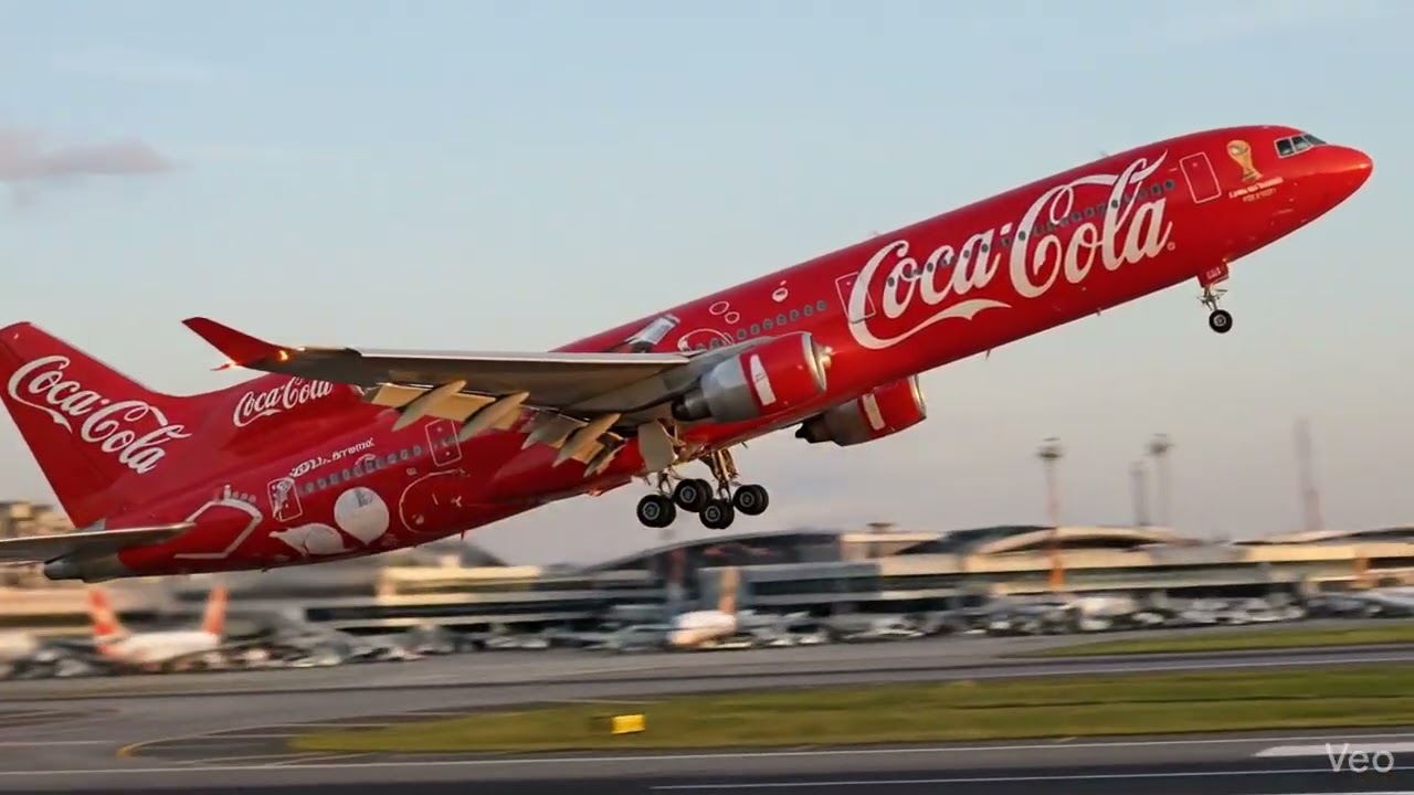Lockheed L-1011 TriStar Da Brasil linhas aéreas da coca-cola partindo no aeroporto do Galeão.