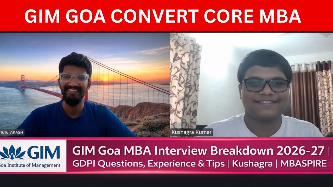 GIM Goa MBA Interview Breakdown 2026–27 | GDPI Questions, Experience & Tips | Kushagra | MBASPIRE