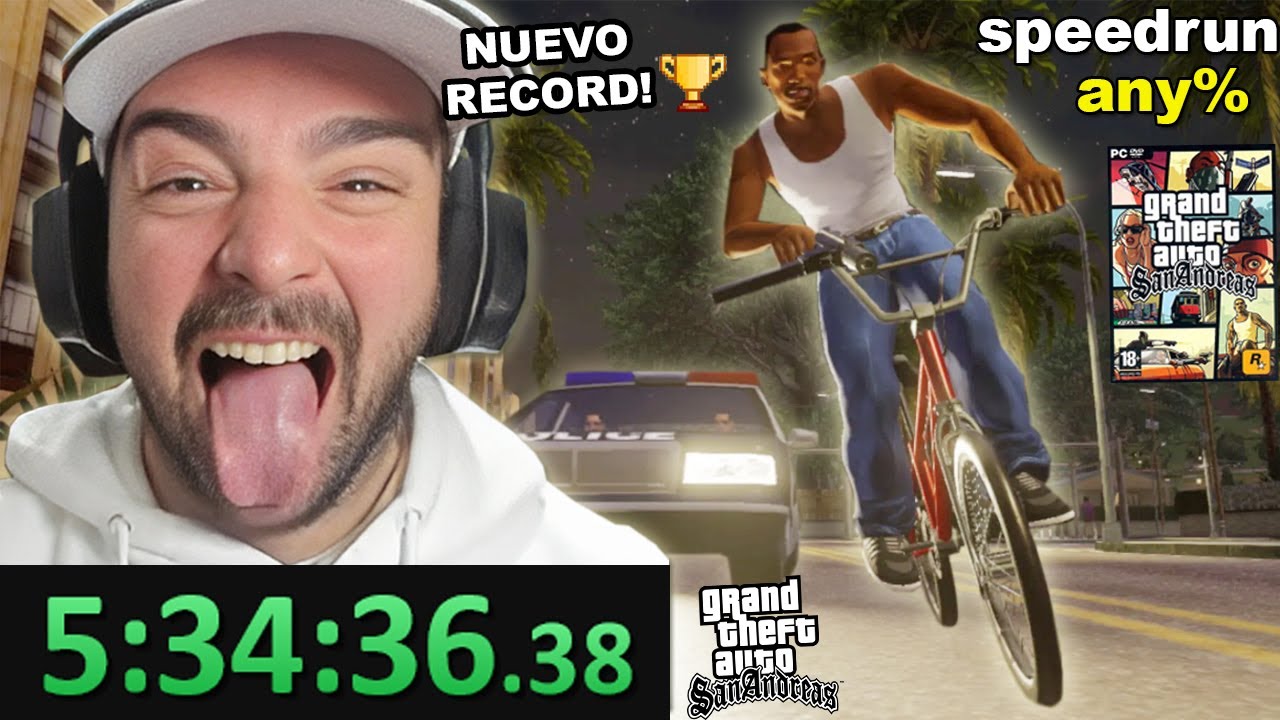 Hago SPEEDRUN de GTA SA y consigo RECORD HISTORICO (5:34:36)