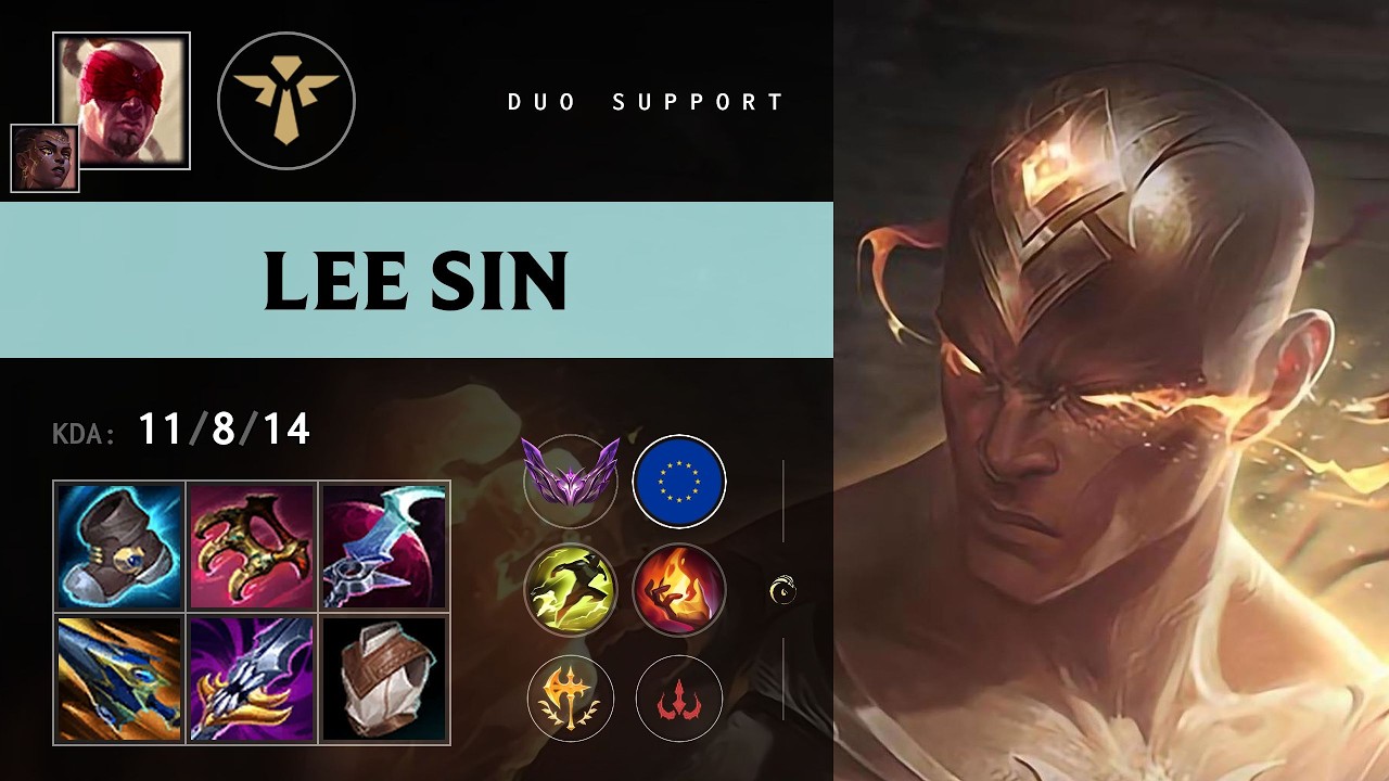 Lee Sin Support vs Galio - EUW Master Patch 26.12