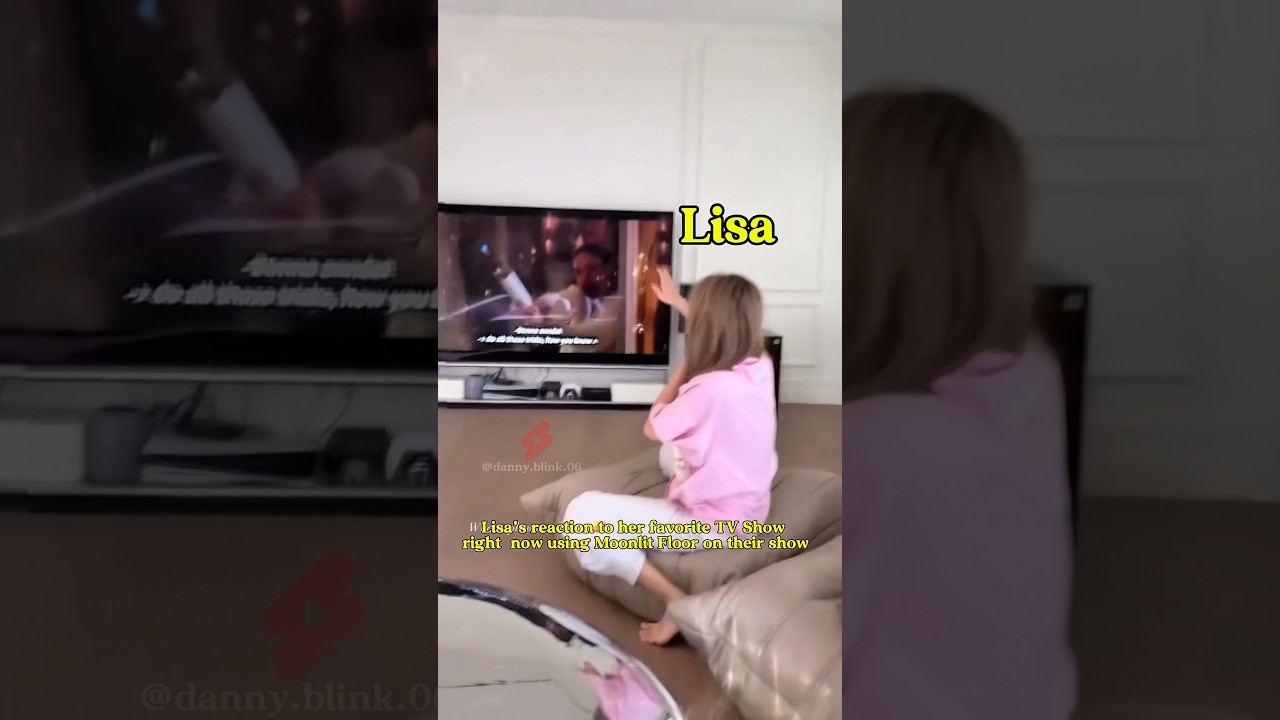 Lisa&rsquo;s reaction to her favorite TV Show right now using Moonlit Floor on their show #lisa #blackpink