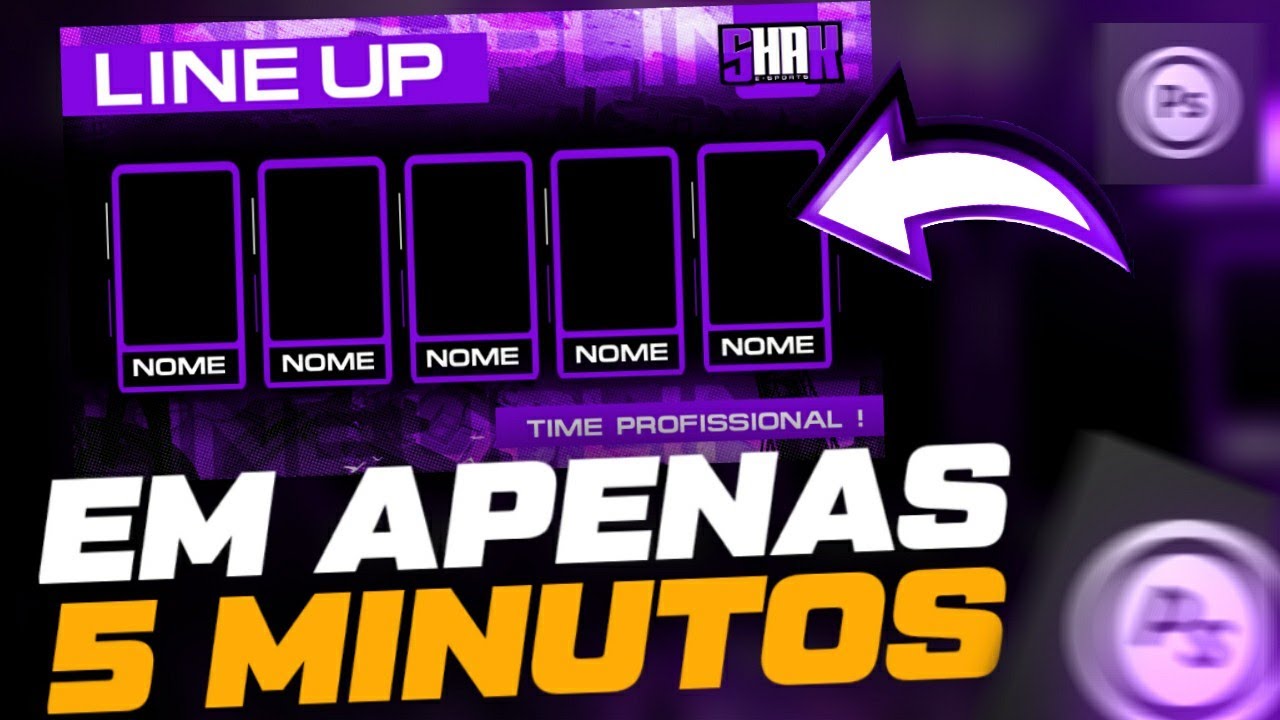 COMO FAZER LINE UP PARA GUILDA DE FREE FIRE PELO CELULAR ANDROID PS TOUCH ? (TEU DESIGNER)