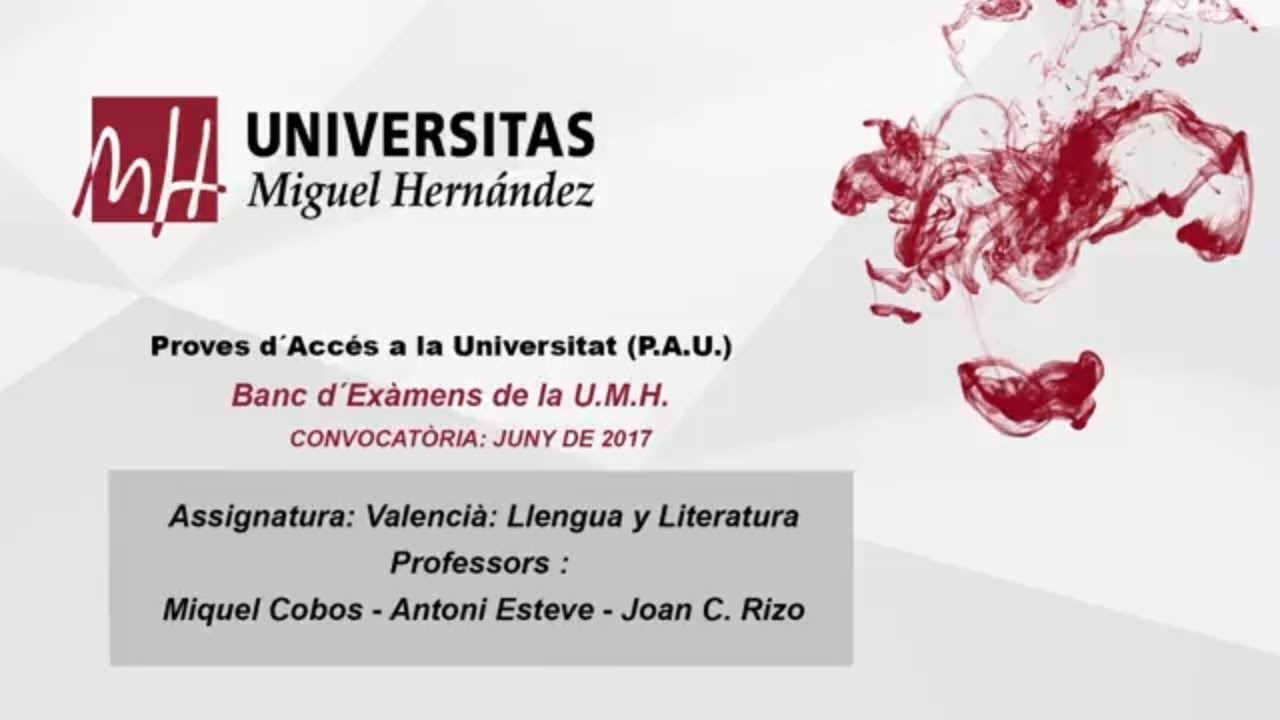 Valencià: Llengua i Literatura. Juny de 2017 - Opció B