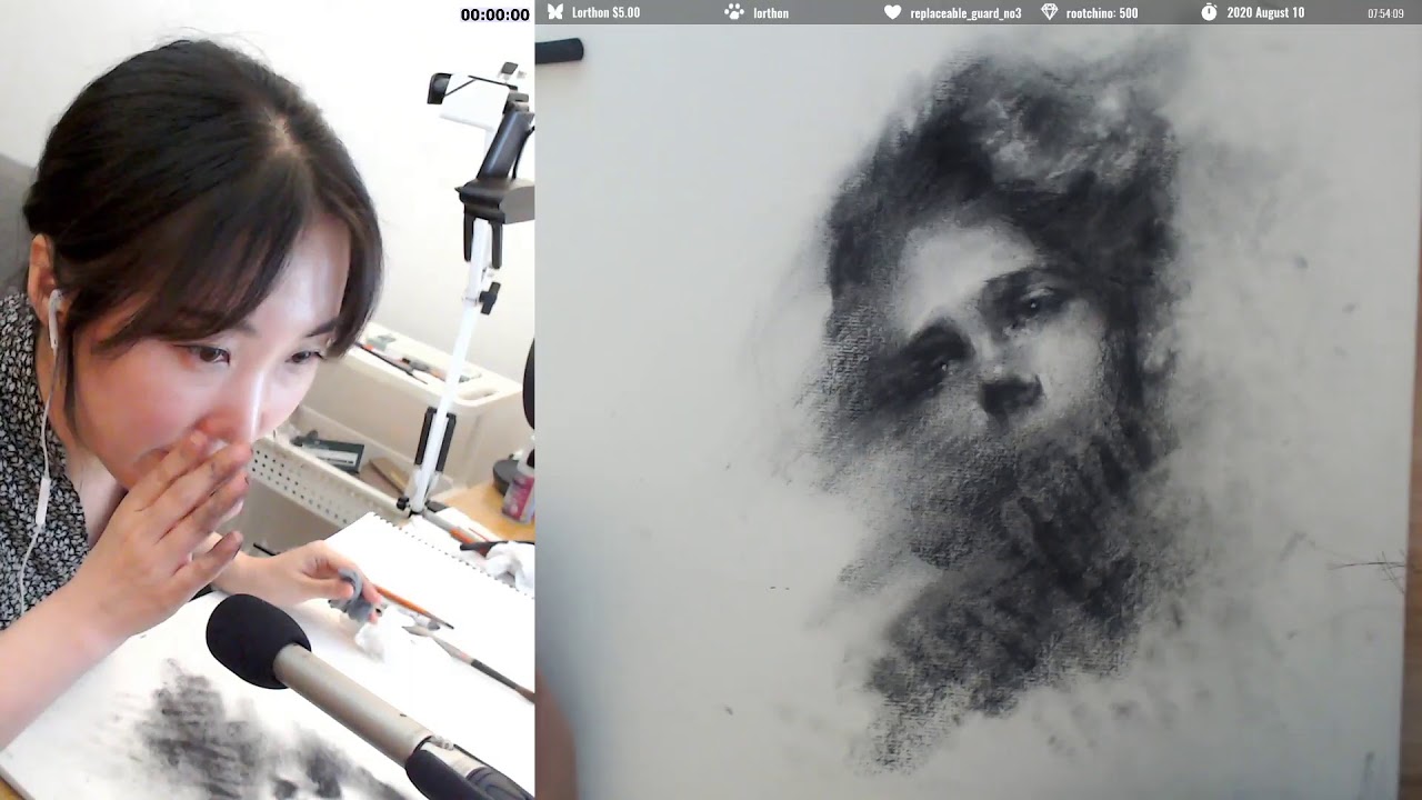 I tried 3 types of paper for Charcoal drawing.