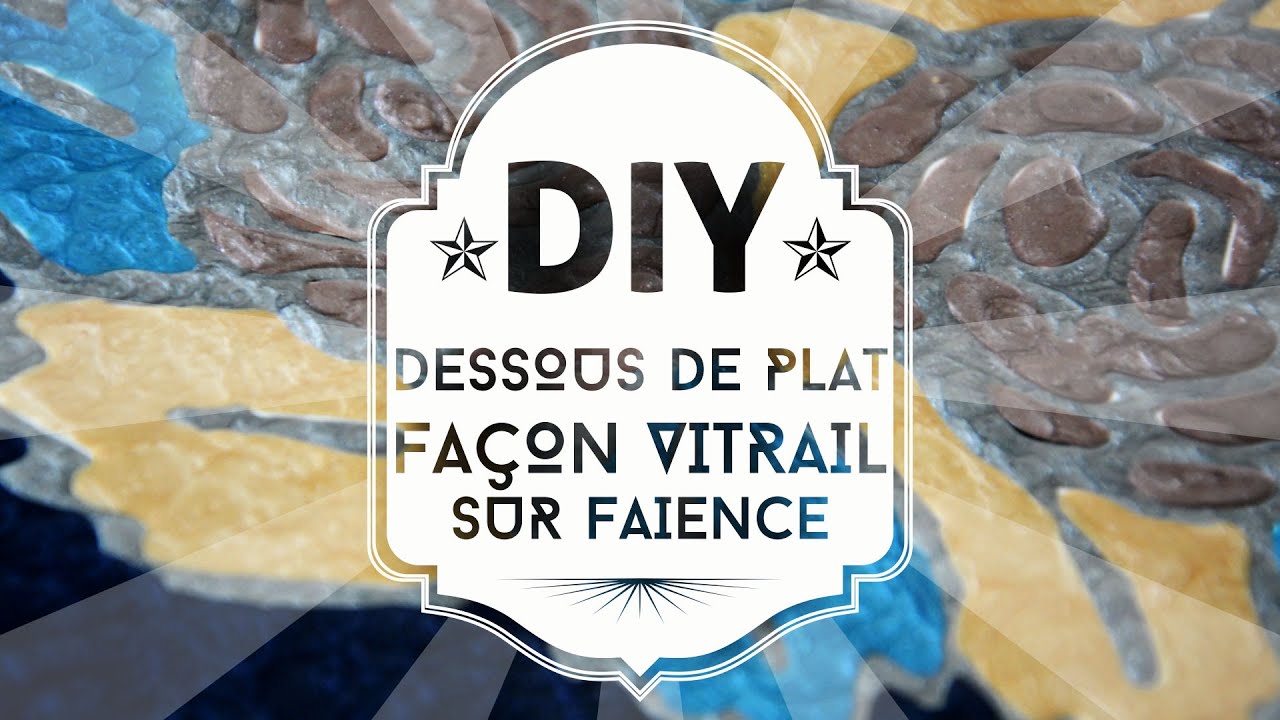 Tuto DIY : un dessous de plat peint façon vitrail