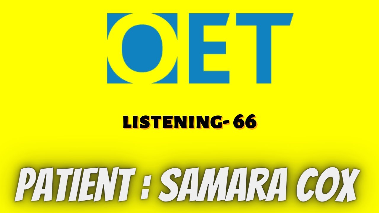 Тест на аудирование OET с ответами в Самаре Кокс 2.0 для онлайн-класса.