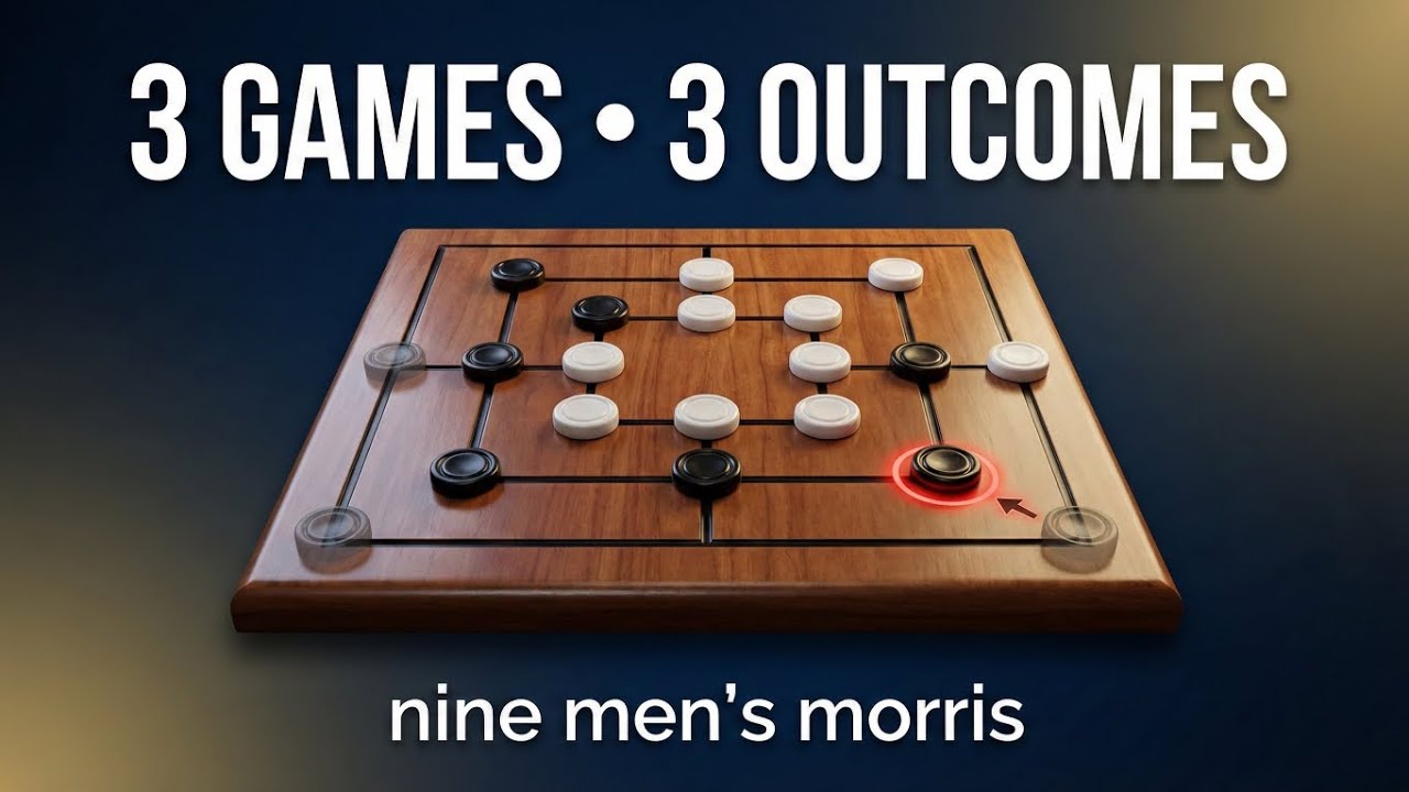 3 Games. 3 Outcomes 😮 | Win, Give Up & One Costly Mistake | Nine Men’s Morris