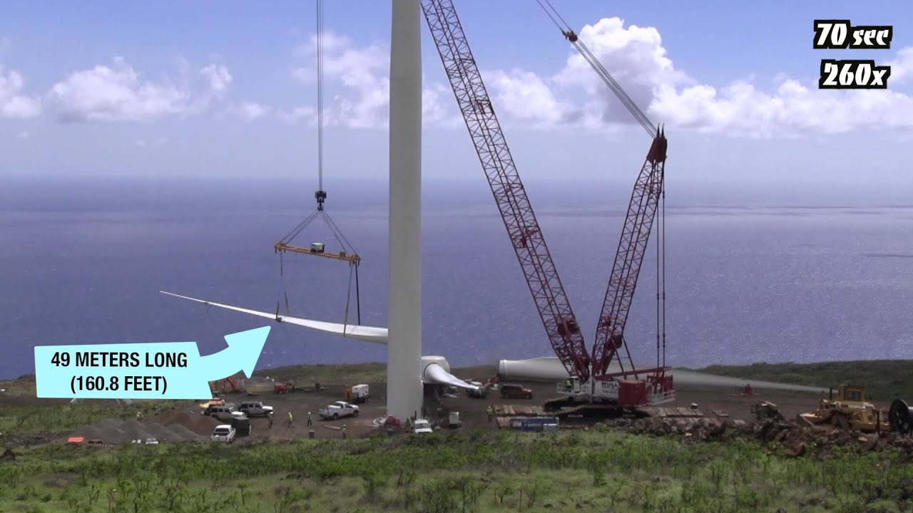 Wind Turbine Construction in 100 Seconds (Time Lapse)