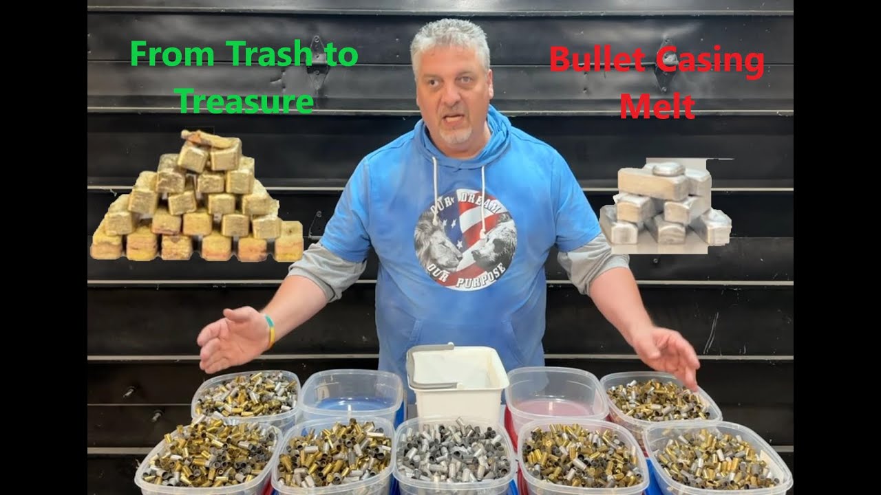 Bullet casing melt down, Converting Trash to Treasure #trashtotreasure #smelting #meltingaluminum