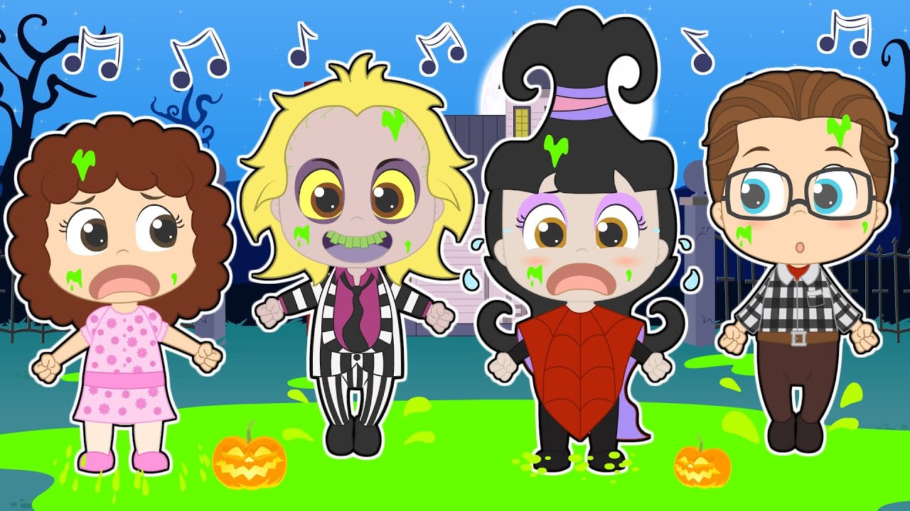 FIVE LITTLE BABIES 🎵 Song for Halloween Party