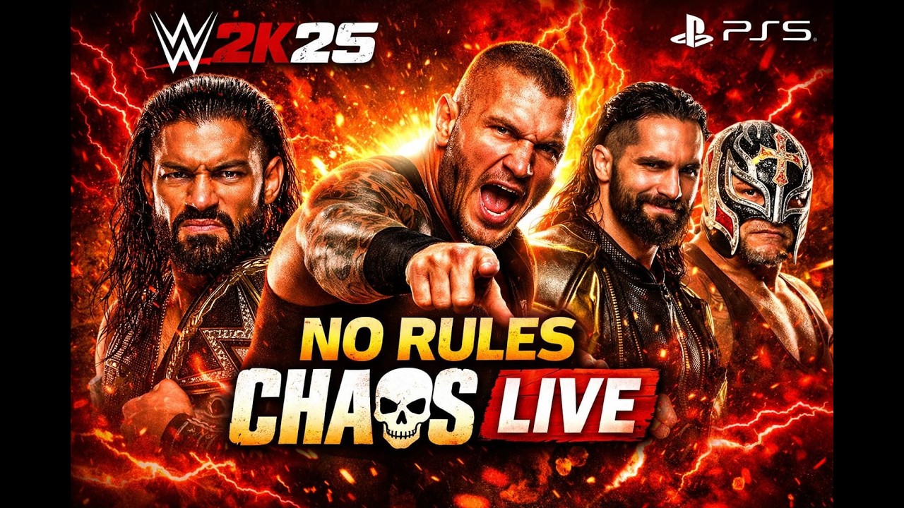 WWE 2K25 LIVE 🔥 Ultimate Chaos Universe | No Rules Night 😈 PS5 Gameplay