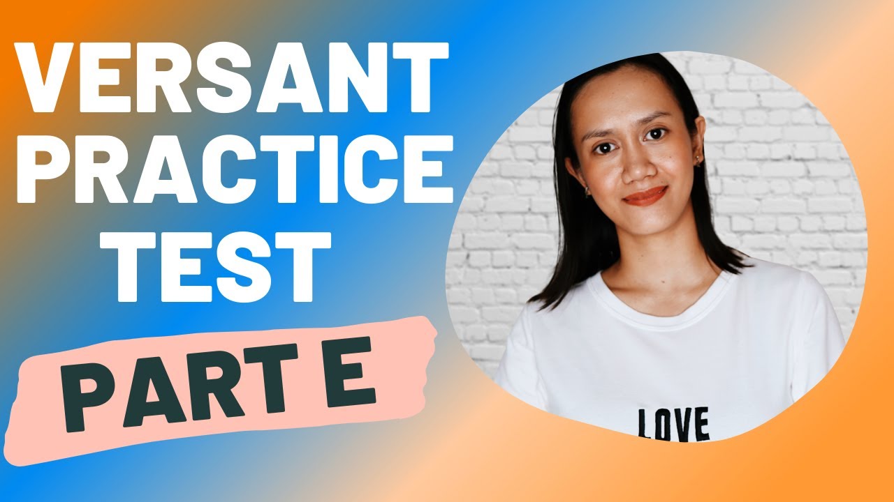 VERSANT English Speaking Test Demo PART E |  Tips to Pass Versant for Job Seekers