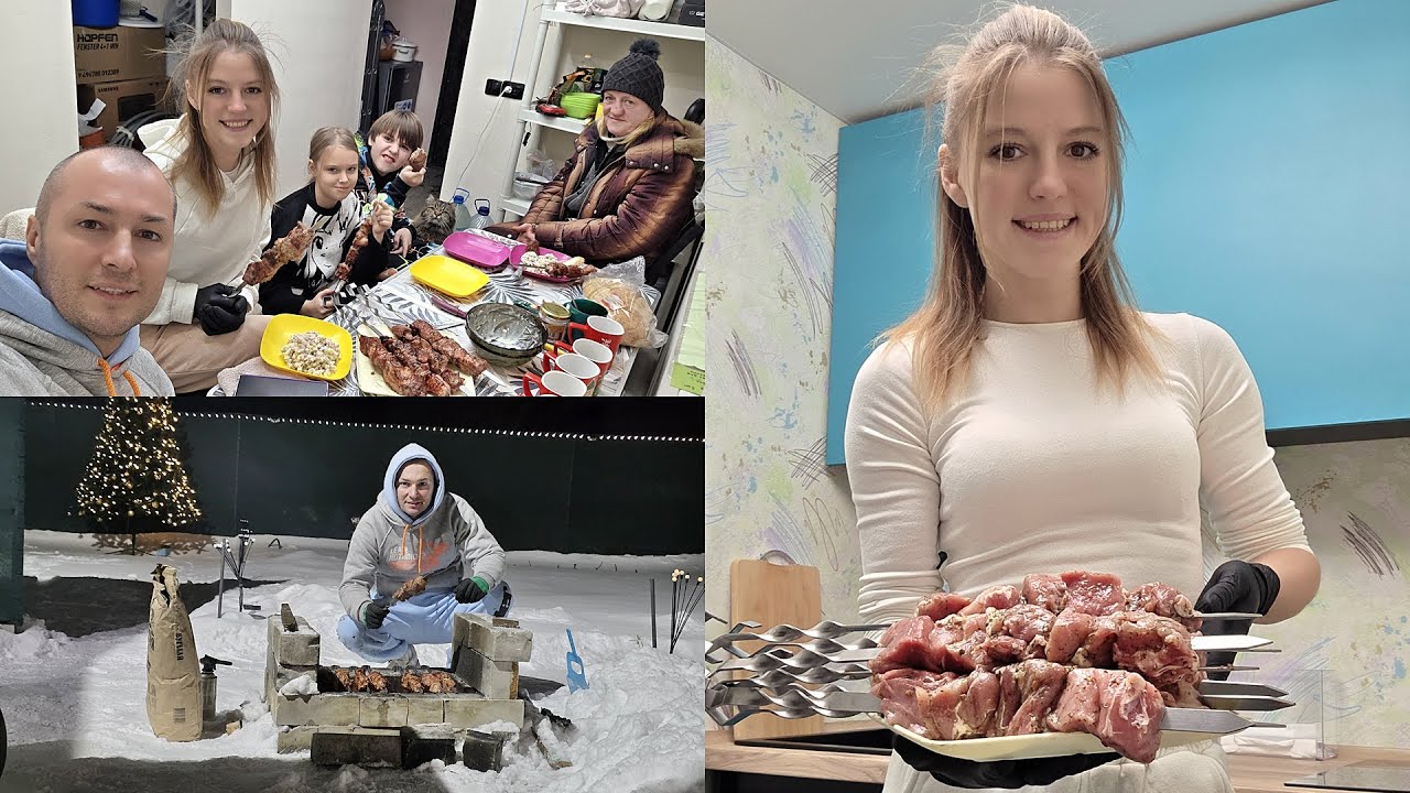 Едем на заснеженную дачу на шашлыки