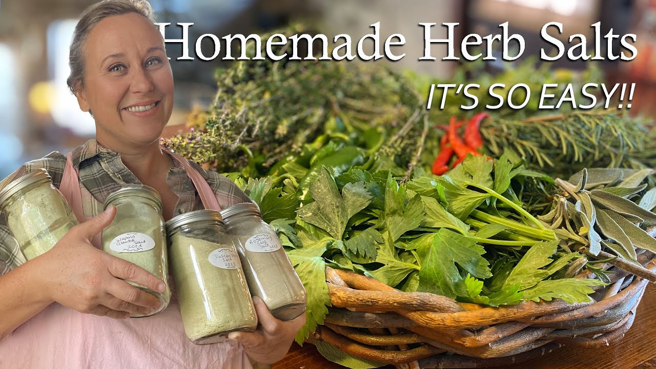 HERB SALTS- Preserving Herbs From My Garden- Recipe