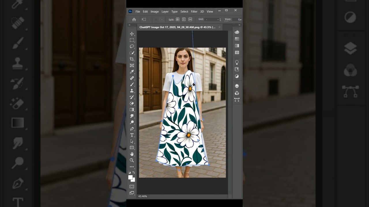 Add Realistic Flower Patterns to Any Dress in Photoshop! 🌺