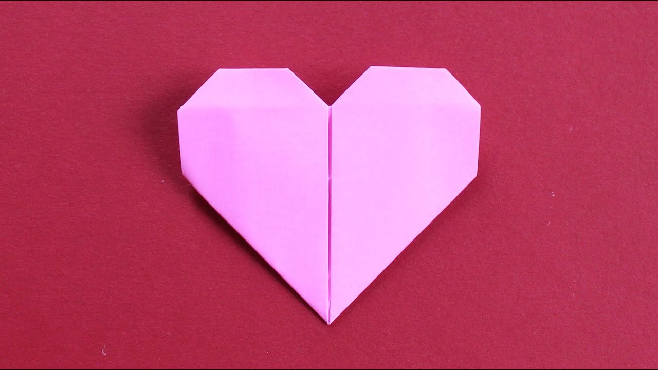 ❤️ Origami Cuore (con Carta Quadrata)  | Facile per Bambini | Easy Origami Heart (with Square Paper)