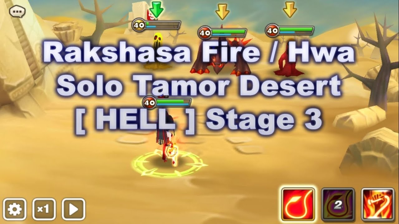 Summoners War - Fire Rakshasa / Hwa Solo Tamor Desert Stage 3 [ hell ]