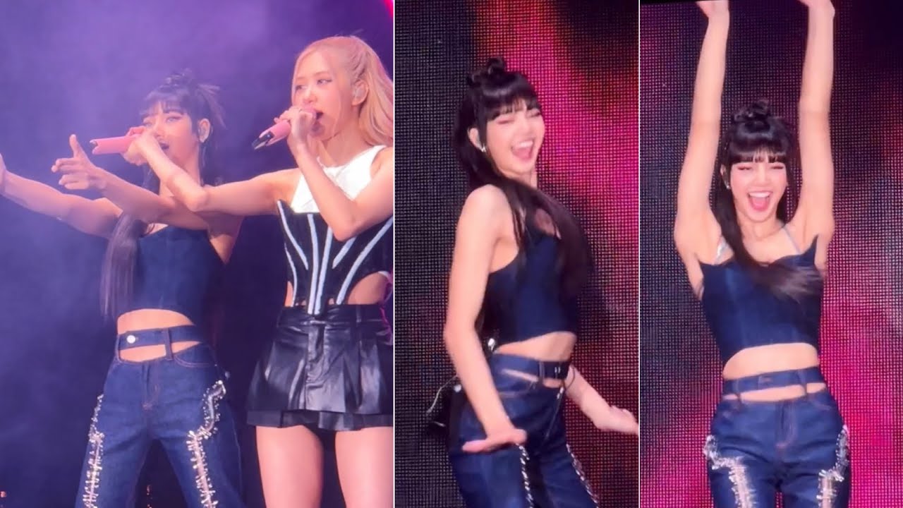 221120 Lisa teaches Blinks to dance! Blackpink Born Pink Tour LA Day 2 Concert 블랙핑크 Live Fancam