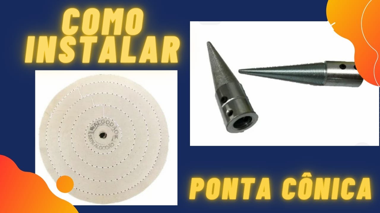 Como Instalar Ponta Cônica em Moto Esmeril e usar como Politriz de Bancada.