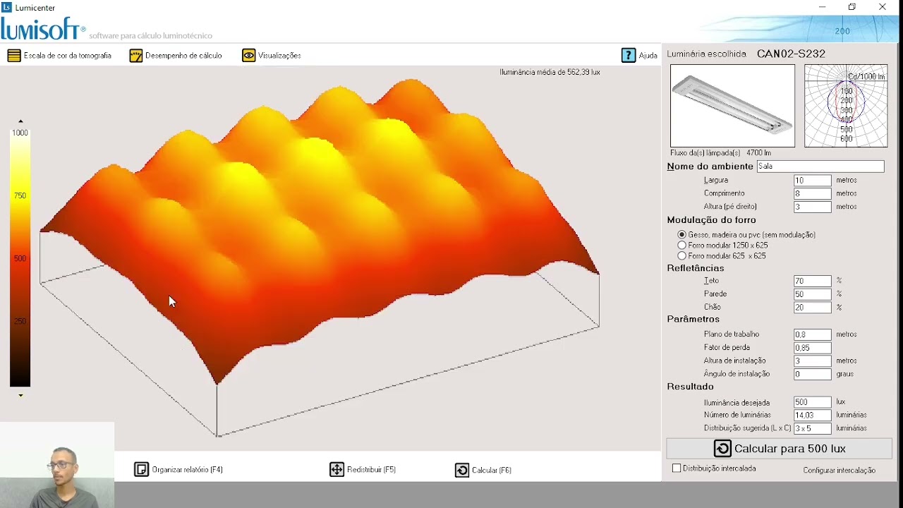 Software para cálculo luminotécnico - Luminicenter