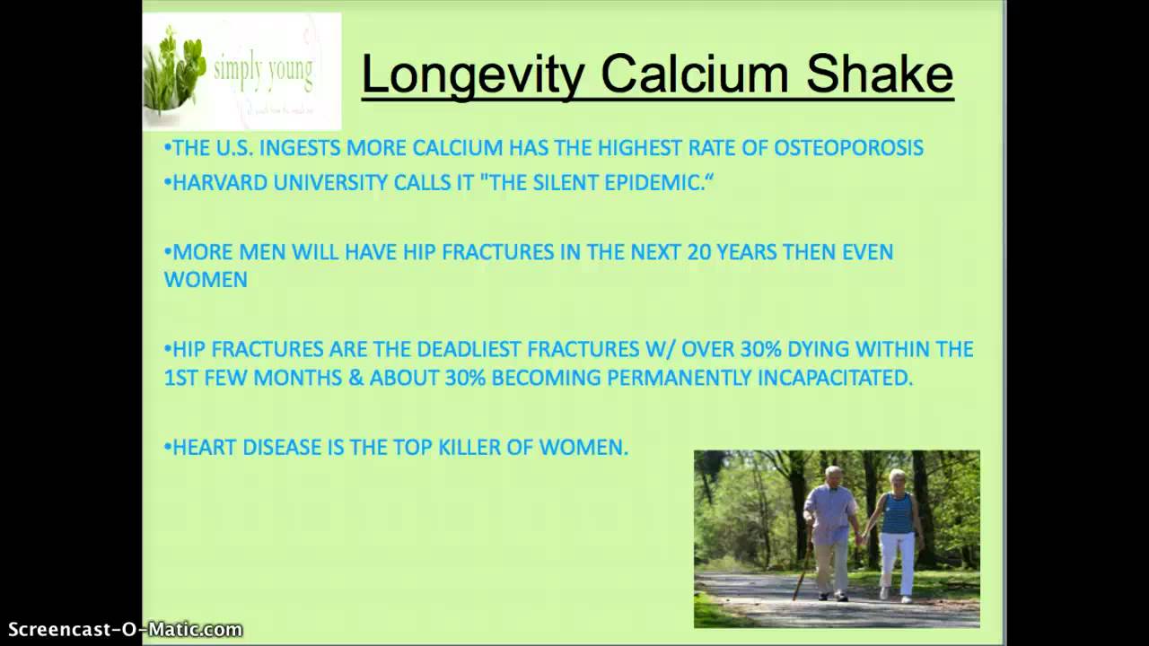 Simply Young Longevtiy Calcium Shake Highlights and Details