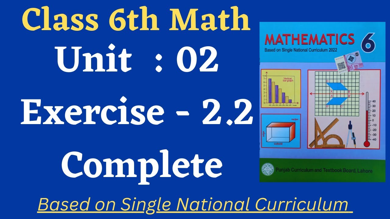 Class 6 Math New Book Exercise 2.2 [ Complete ] Class 6th Math New Book Unit 2 Exercise 2.2 New Book