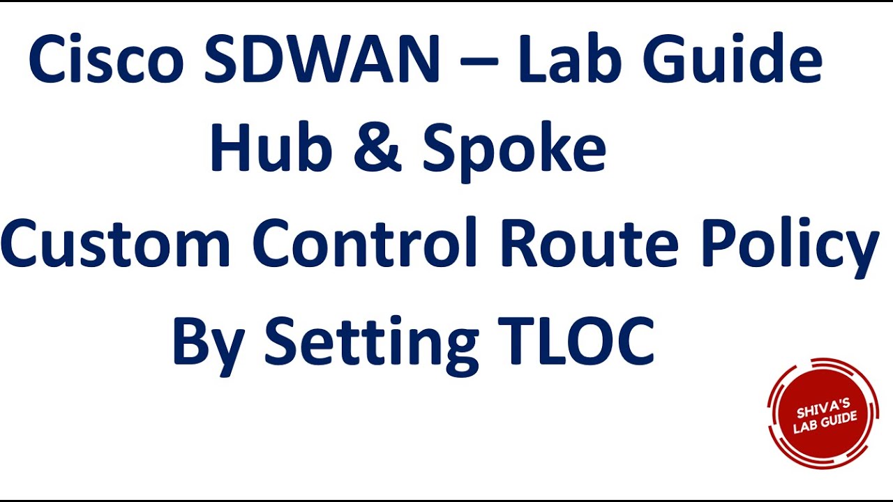 Конфигурация Cisco SDWAN Hub and Spoke с использованием политики пользовательского управления пут...
