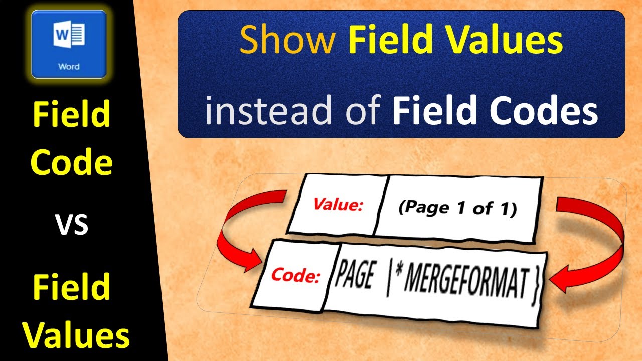 Field Codes VS Field Values in MS Word | Show or hide Field Codes or Field Values in MS Word