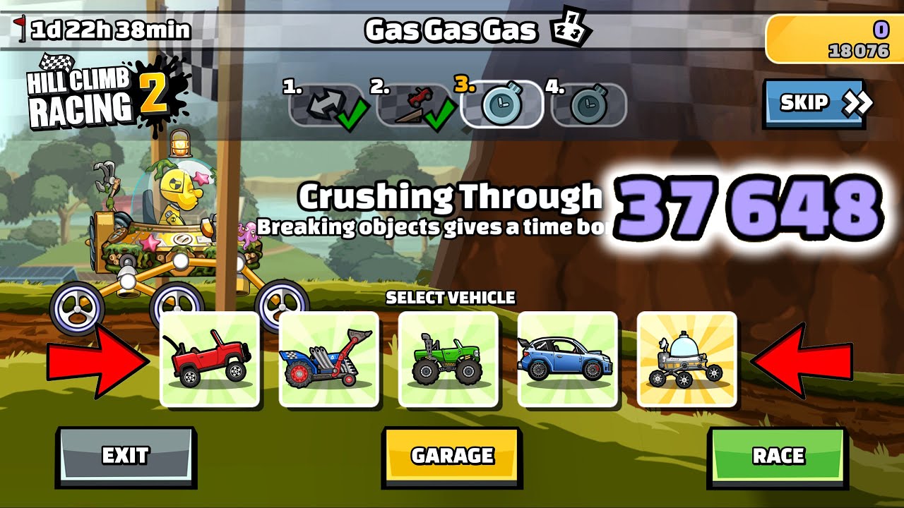 Hill Climb Racing 2 - 37648 points in GAS GAS GAS Team Event