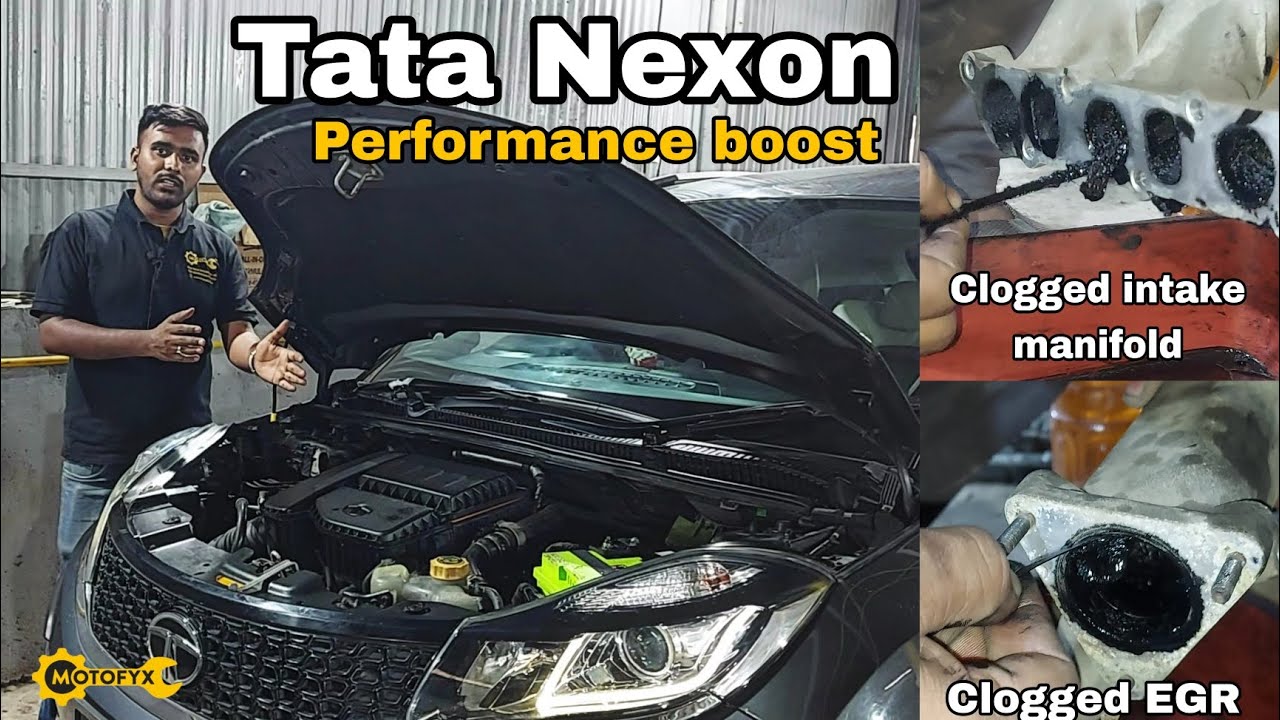 Tata Nexon black smoke from exhaust low pickup |Performance boost | Nexon EGR valve cleaning MotoFyx