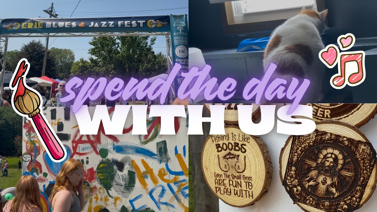 SPEND THE DAY WITH ME AND MY KIDS // BREAKFAST // BLUES AND JAZZ FEST // ERIE PA LIFE // #vlog