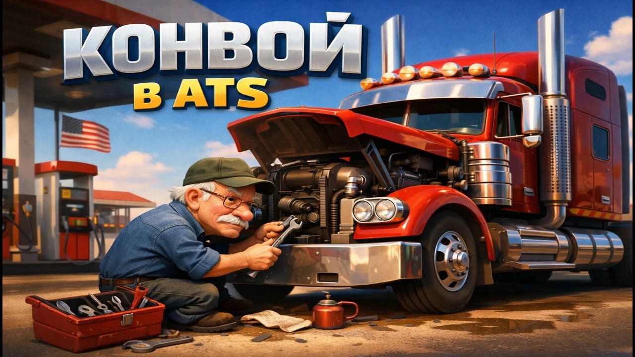 1.58 ОБЗОР ПАТЧА В АТС |  КОНВОЙ В American Truck Simulator | ATS #7