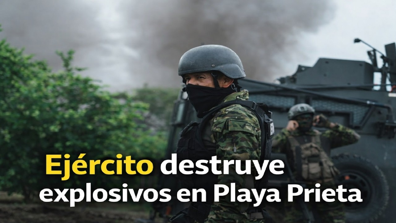 🚨 Fuerzas Armadas destruyen 5.000 tacos de explosivo en Manabí