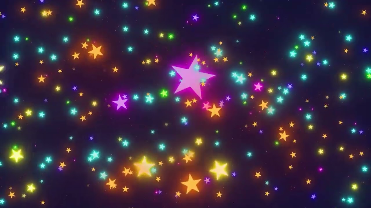 Flying Through Neon Stars ✨🌈 | 8 Hours Colorful Space Background (No Sound)