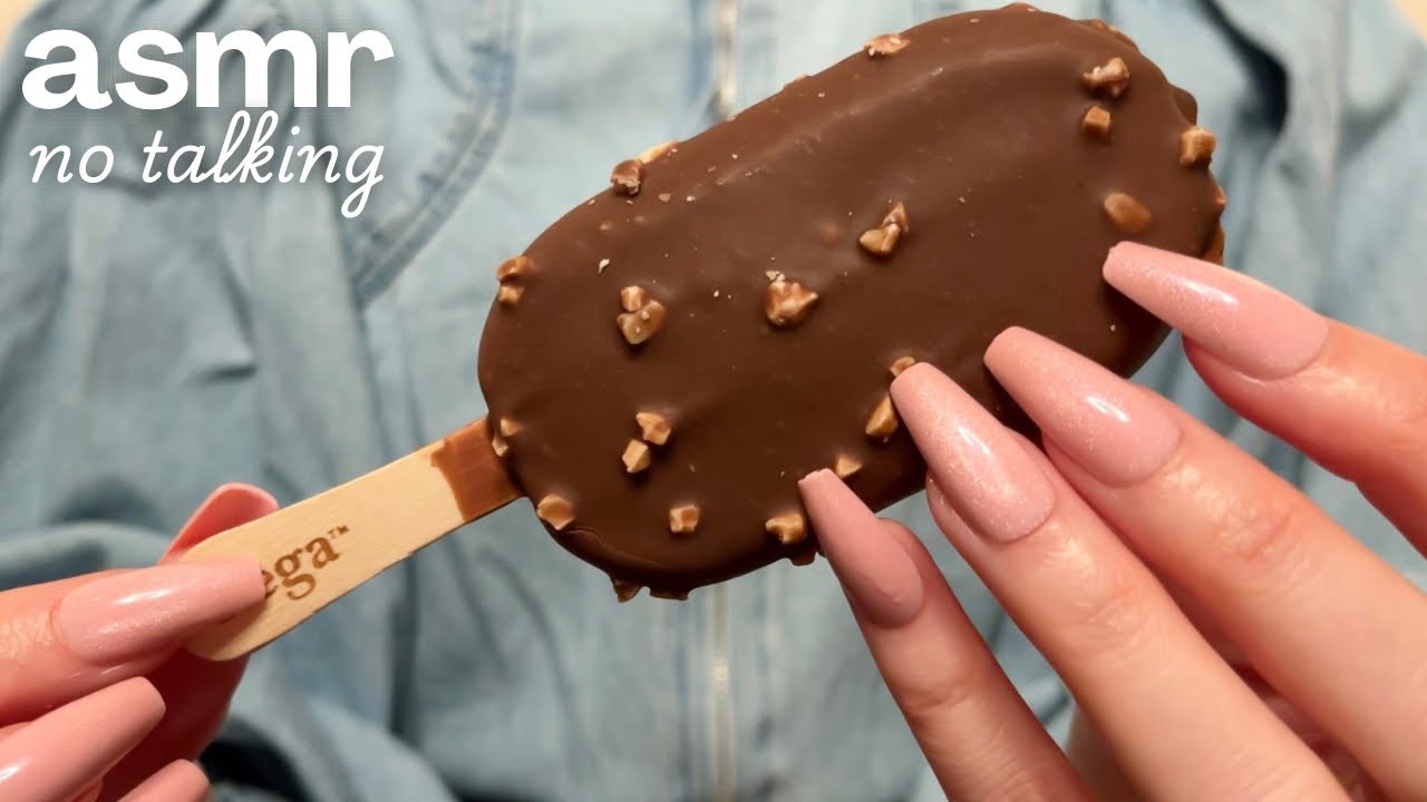 ASMR 🤎 Tap/Scratching on Ice Cream Bars!!! 