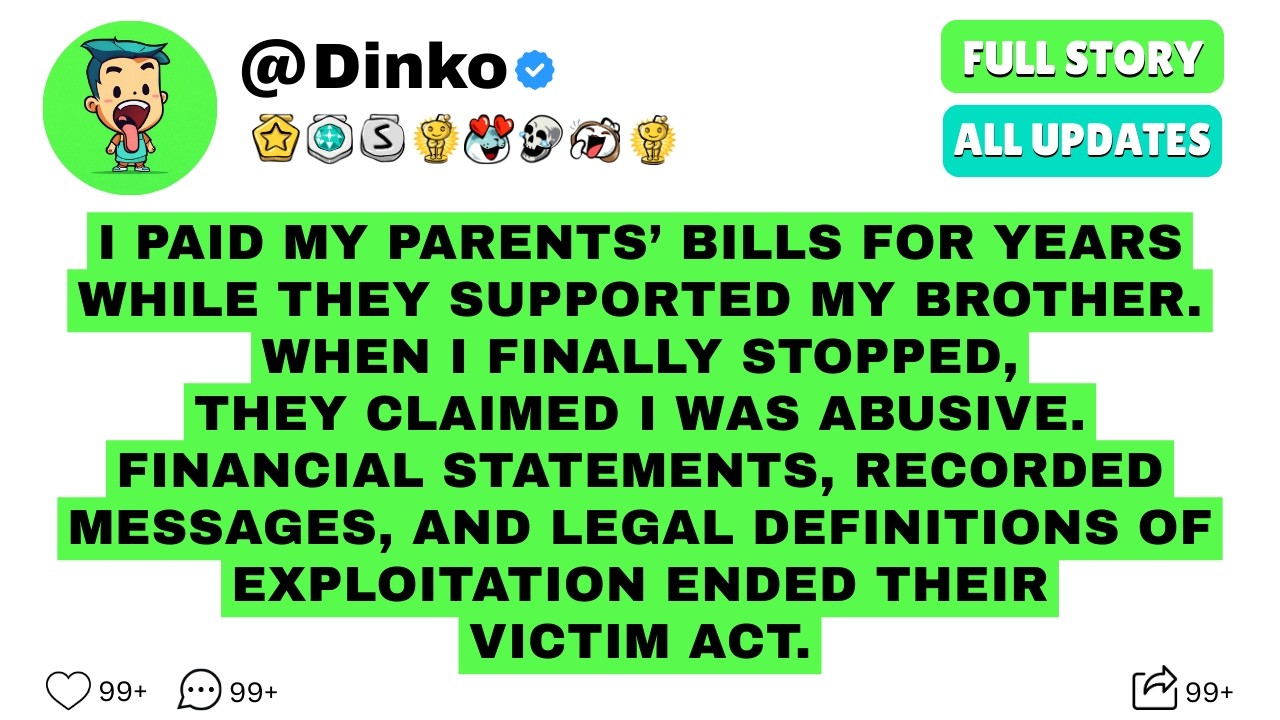 I Paid My Parents’ Bills For Years While They Supported My Brother. When I Finally Stopped, They Cla