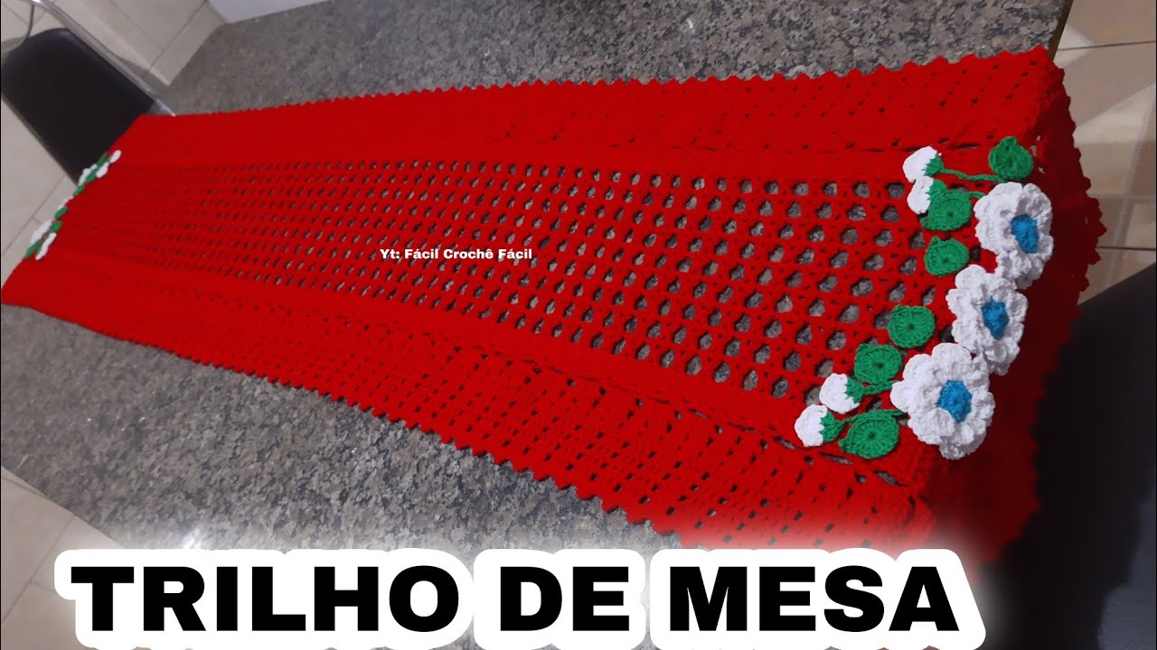 TRILHO DE MESA EM CROCH&Ecirc; no canal Desi Croch&ecirc;