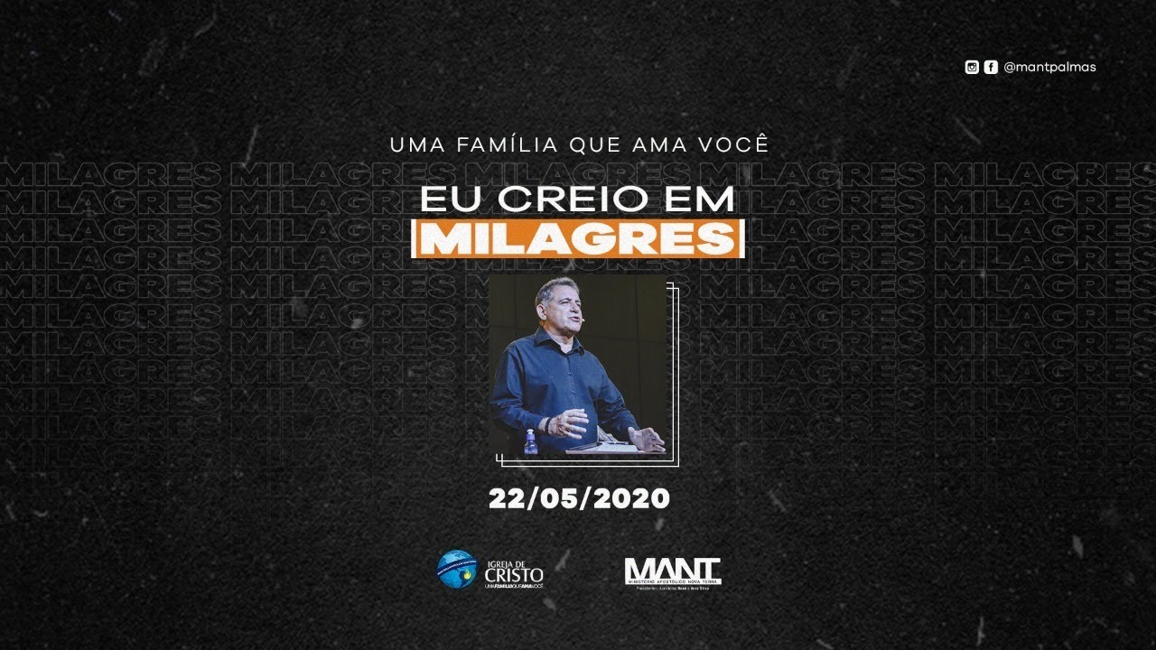 EU CREIO EM MILAGRES com Ap. Bené | 22/05 | MANT PALMAS
