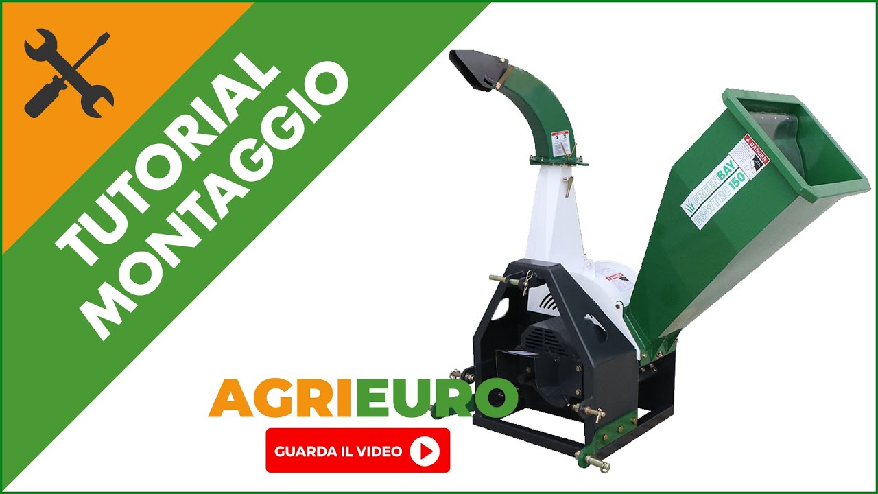 Biotrituratore a trattore GreenBay GB-WTRC 150: montaggio