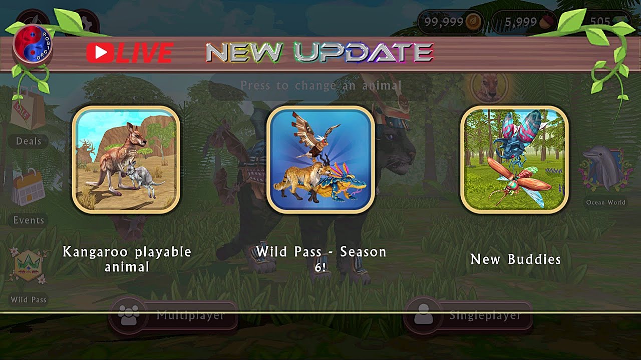🔴 LIVE | WildCraft: NEW UPDATE🦘Kangaroo - WildPass-Season 6 - New Map Australia and More  |
