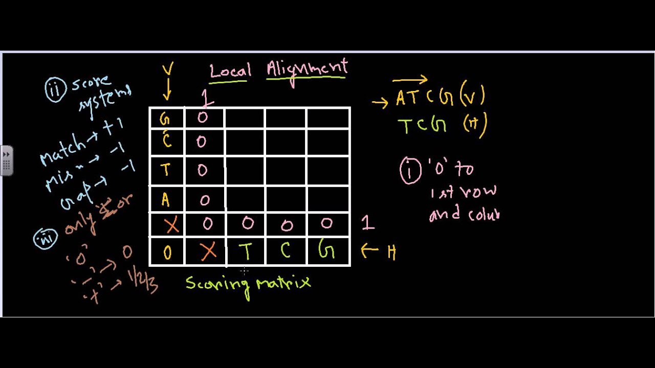 Bioinformatics part 10 Local alignment (revised sequence alignment)