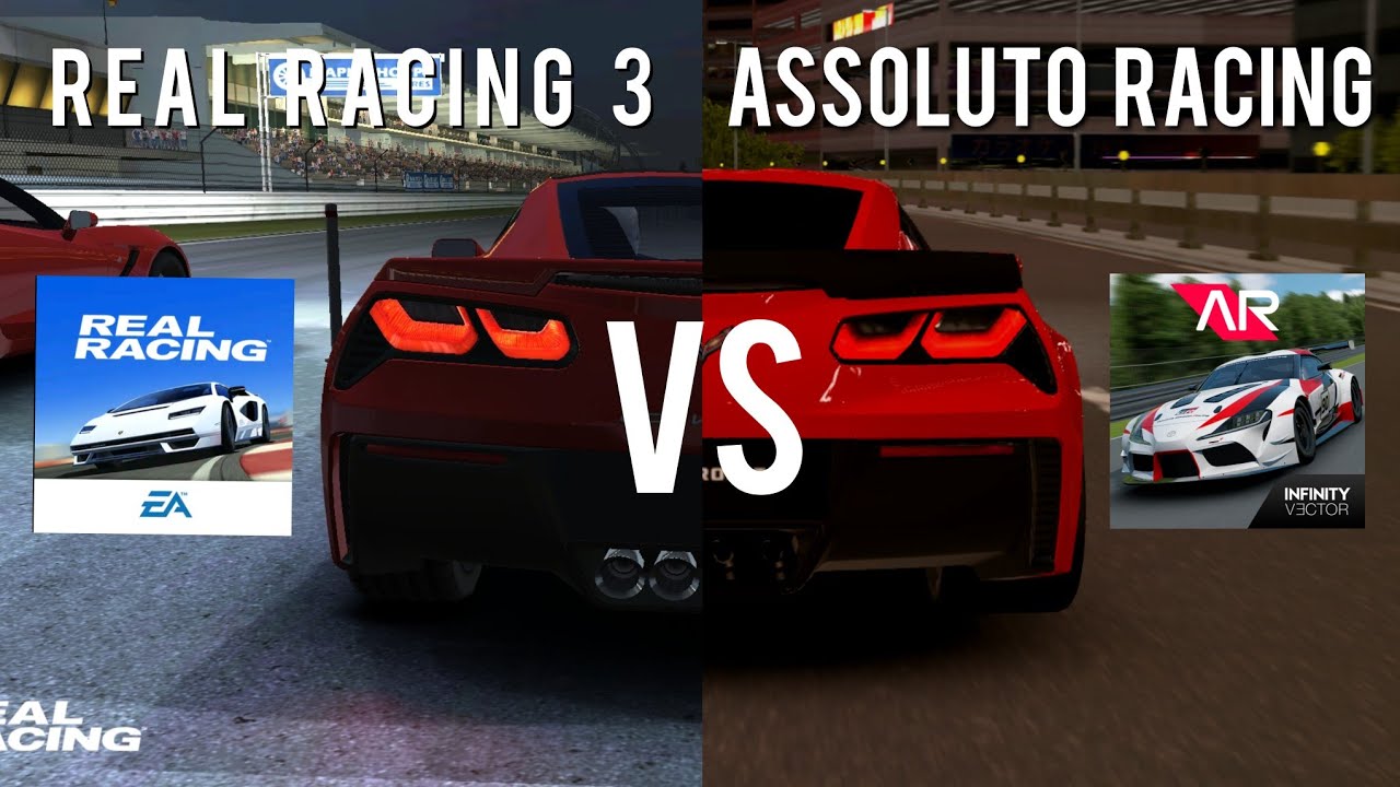 REAL RACING 3 VS ASSOLUTO RACING | GAMEPLAY COMPARISON | CHEVROLET CORVETTE C7
